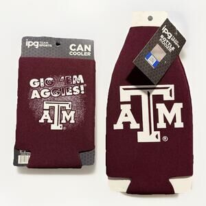 Texas A&M Aggies Maroon Koozie Set Can Cooler & Bottle Holder NCAA Football NEW